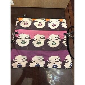 Betsey Johnson Rare Warholesque Foldable Crossbody Purse Top Zipper